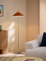 Next MADE.COM Jolene Silver/Rust Brown Floor Lamp 154cm- Buy online at McGrocer