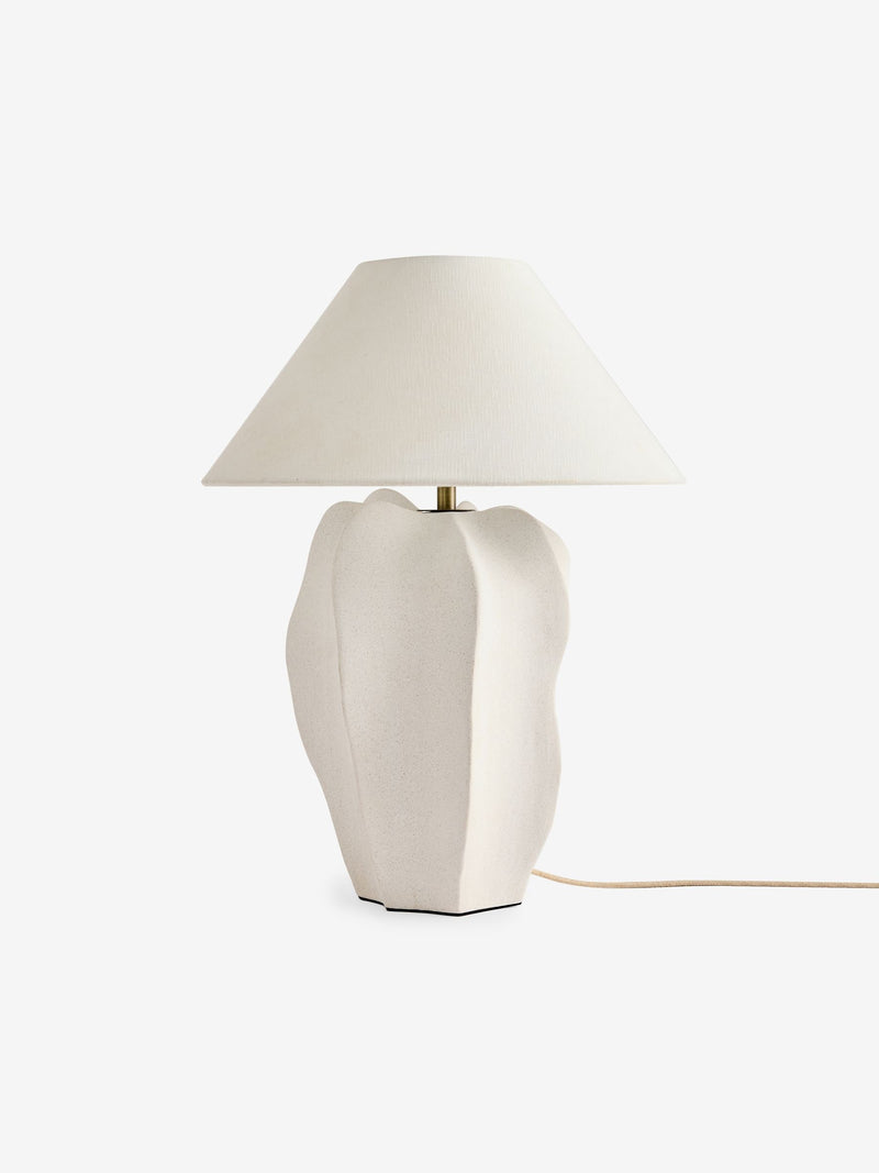 MADE.COM White Ceramic Matteo Table Lamp 59cm, imported from the UK