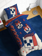 Next Jay Franco Blue Minecraft Oishi Market 100% Cotton Single Duvet Cover Set- Buy online at McGrocer