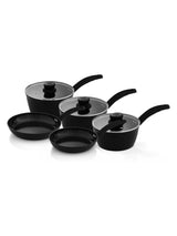 Next Swan 5 Piece Black Stealth Ceramic Non-Stick Cookware Set- Buy online at McGrocer