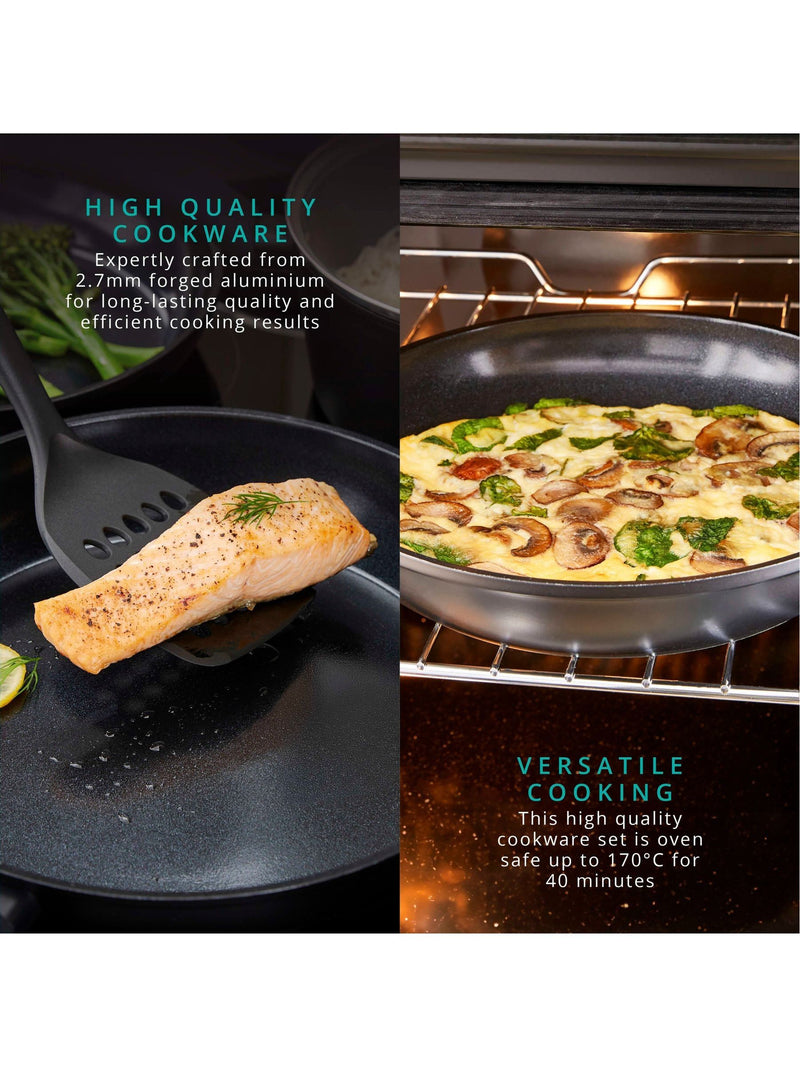 Swan Black Stealth 5 piece cookware set (British brand)