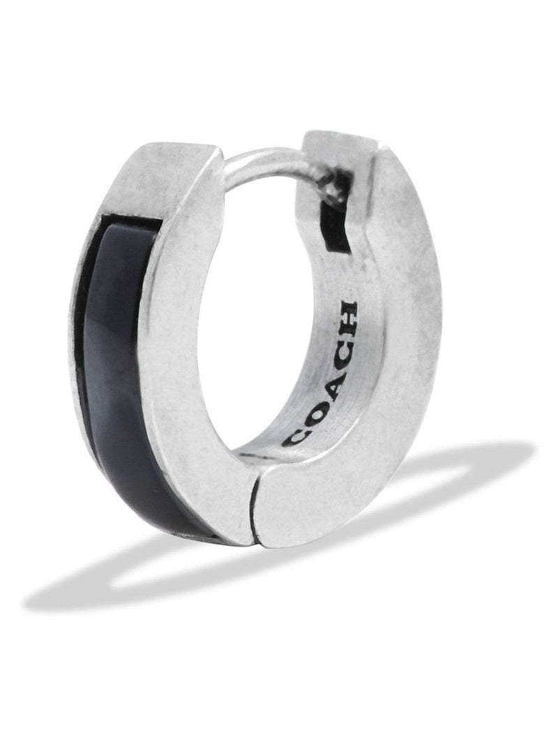 COACH silver tone enamel huggie earrings - British product