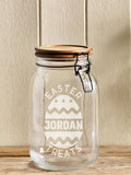 Loveabode personalised Easter treat jar with lid, 1500ml - British product