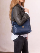 Next Lakeland Leather Blue Cartmel Shoulder Bag- Buy online at McGrocer