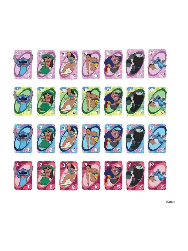 Mattel Games UNO Lilo and Stitch card game, imported from the UK