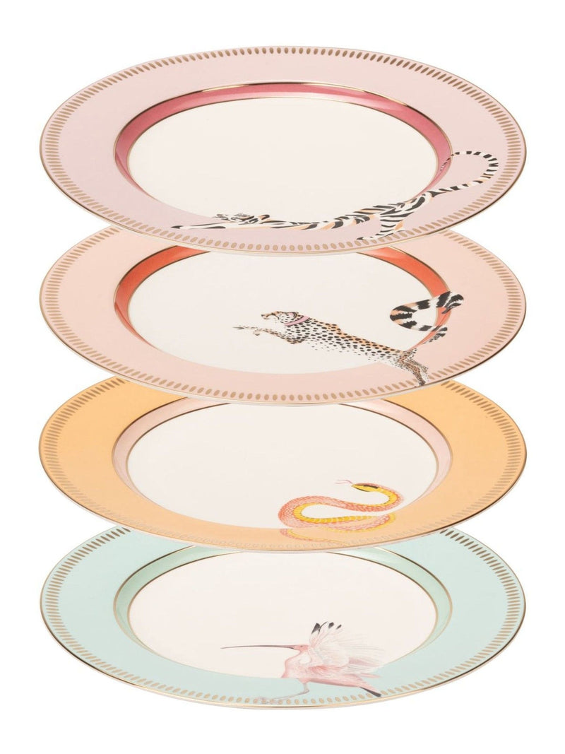 Yvonne Ellen white animal dinner plates set of 4 (British brand)