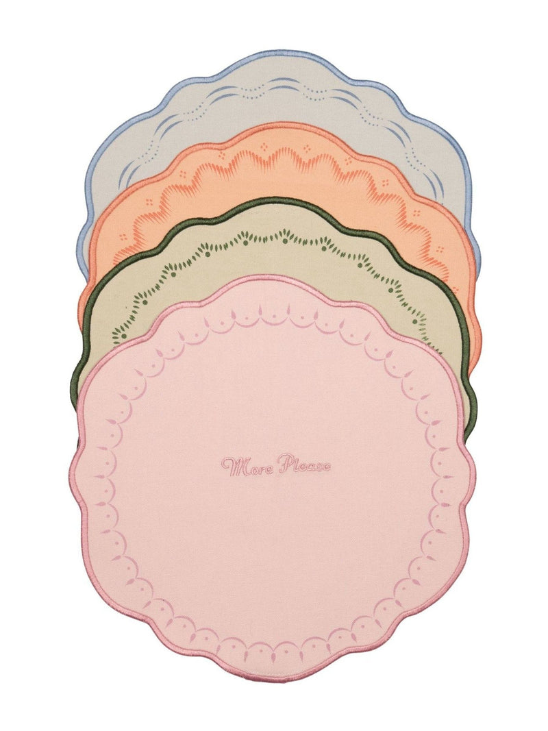 Yvonne Ellen set of 4 pink slogan placemats 32cm (British brand)