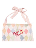 Yvonne Ellen white Harlequin apron with frills and pockets, UK version