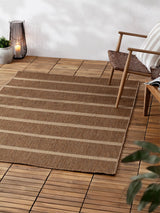Next Yard Tala Stripe Jute Effect Indoor/Outdoor Rug- Buy online at McGrocer