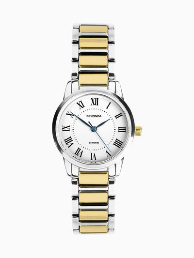 Next Sekonda Silver Gold Classic 28mm Beaumont Watch- Buy online at McGrocer