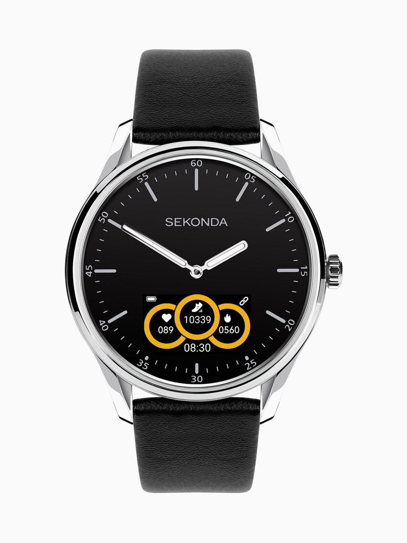 Sekonda Black hybrid smart watch 45mm (British brand)