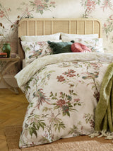 Next Laura Ashley Green Sage Attleton 220 Thread Count Reversible Duvet Cover and Pillowcase Set- Buy online at McGrocer