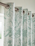 Laura Ashley dark sage Tuileries eyelet curtains, imported from the UK