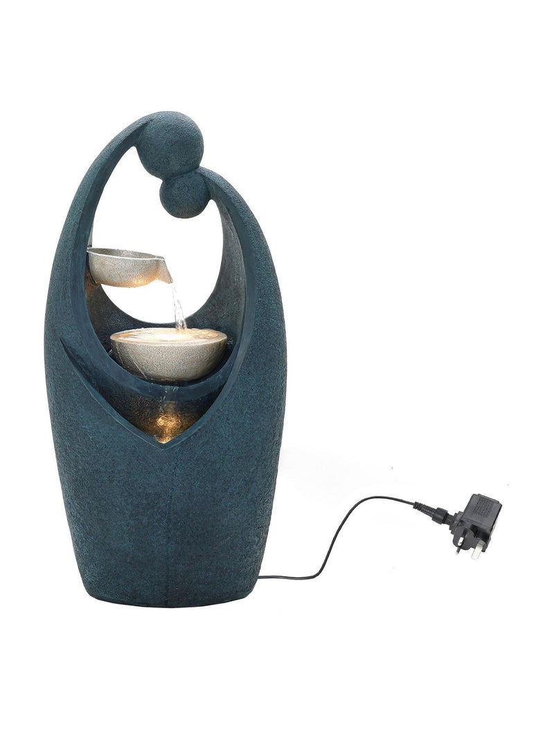 Charles Bentley dark blue 2-tier cascading water feature, imported from the UK