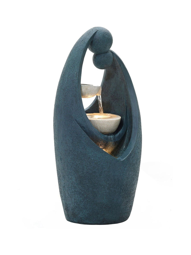 Charles Bentley dark blue 2-tier cascading water feature, imported from the UK