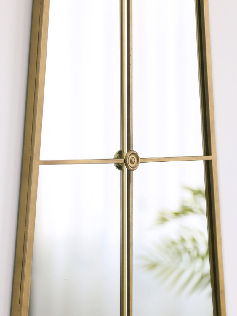 Charles Bentley Gold Copenhagen Shaped Garden Mirror 100cm x 50cm - British product