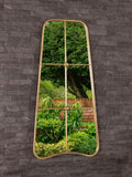 Charles Bentley Gold Copenhagen Shaped Garden Mirror 100cm x 50cm - British product