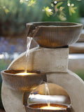 Charles Bentley stone cascading water feature 4 tier garden, imported from the UK