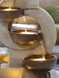 Charles Bentley stone cascading water feature 4 tier garden, imported from the UK