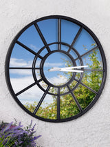 Next Charles Bentley Black Buttermere Garden Mirrored Wall Clock Indoor Outdoor ONE- Buy online at McGrocer
