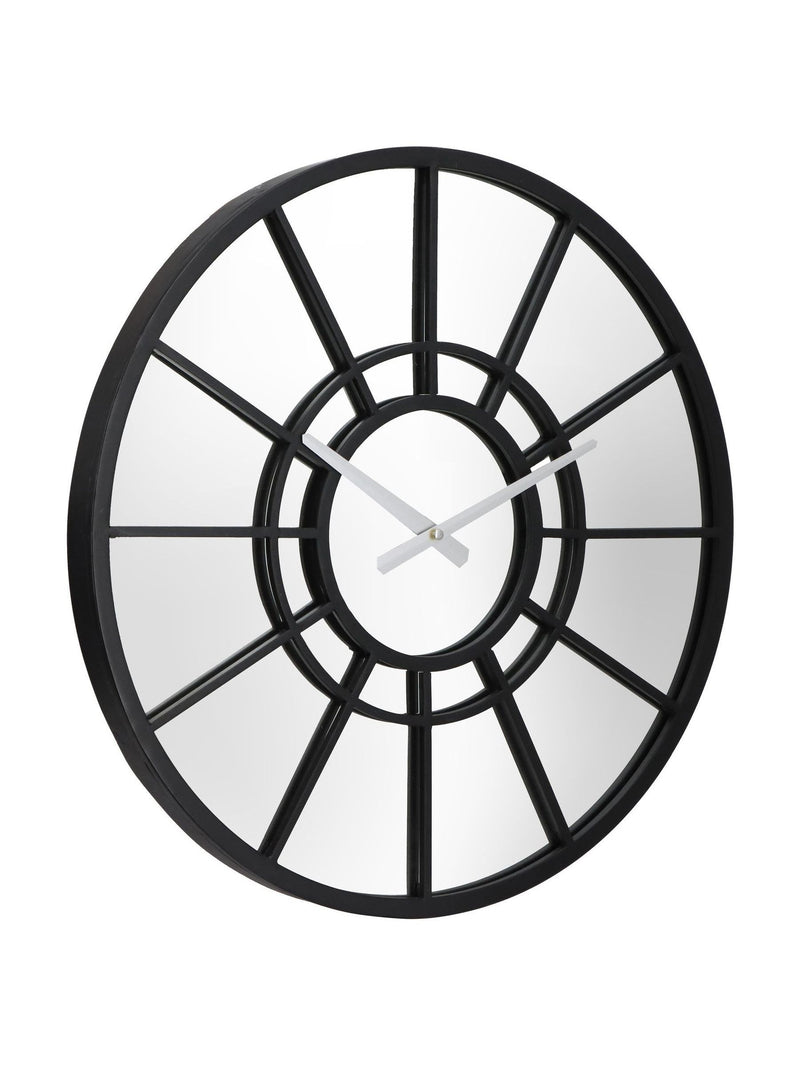 Charles Bentley Black Buttermere garden mirrored wall clock ONE - British product