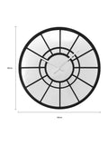 Charles Bentley Black Buttermere garden mirrored wall clock ONE - British product