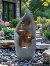 Next Charles Bentley Grey 3-Tier Cascading Bronze Garden Water Feature Bowl- Buy online at McGrocer
