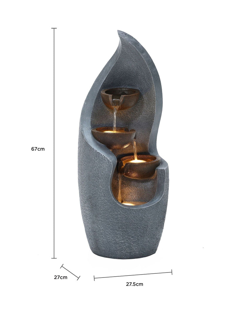 Charles Bentley bronze cascading water feature 67cm - British product