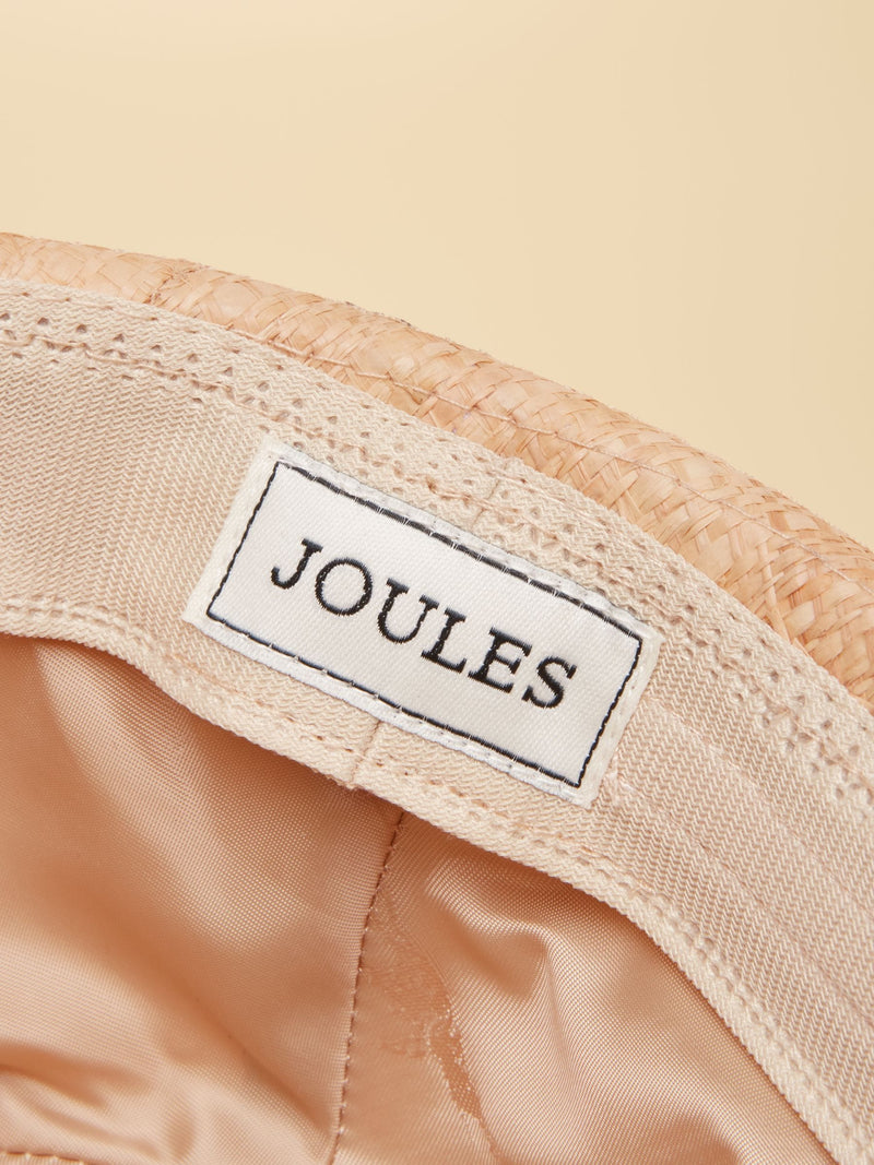Joules Halstow natural trilby hat straw, imported from the UK
