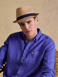 Joules Halstow natural trilby hat straw, imported from the UK