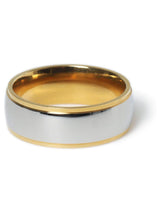 Next Silver Tone Stainless Steel Two Tone Band Ring Jewelry Accessory- Buy online at McGrocer