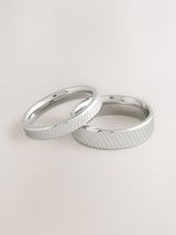 Next Silver Tone Stainless Steel Etched Band Ring Pack Hair Bands- Buy online at McGrocer