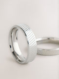 Stainless steel etched band hair bands pack (British brand)