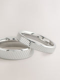 Stainless steel etched band hair bands pack (British brand)