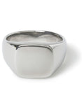Silver Stainless Steel Signet Ring