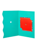 Hallmark Much Love Red Blue Vivid Aura greeting card 17.3x11.9cm, UK version