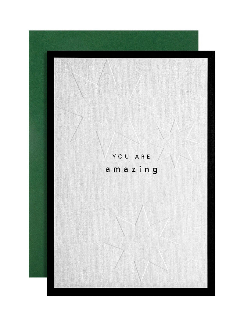 Hallmark Memento Luxe congratulations card black white gold design, UK version