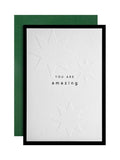 Hallmark Memento Luxe congratulations card black white gold design, UK version