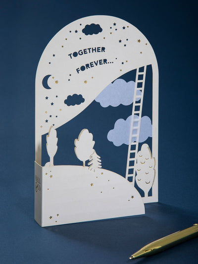 Next Hall & Co Paper Fables White Gold Premium 3D Together Forever Greeting Card- Buy online at McGrocer