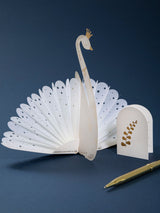 Next Hallmark White Gold Premium 3D White Swan Greeting Card 17.3x11.9cm- Buy online at McGrocer