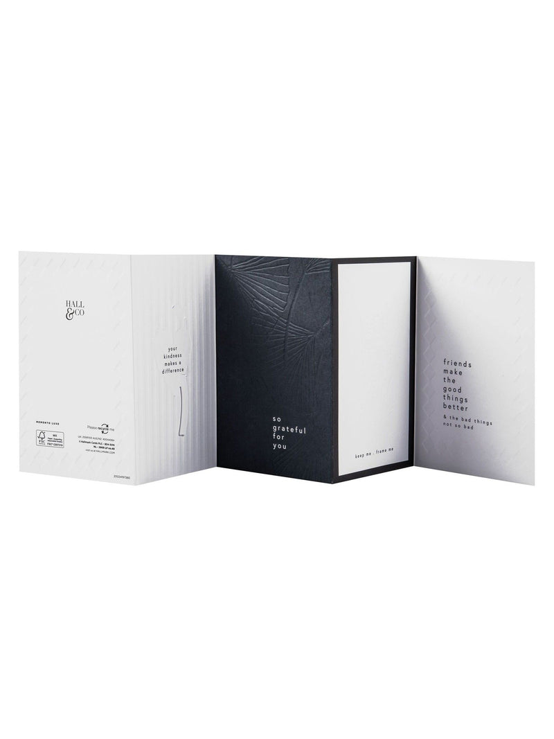 Hallmark Black White Gold Thank You Card Me Luxe 17.3cm x 11.9cm, UK version