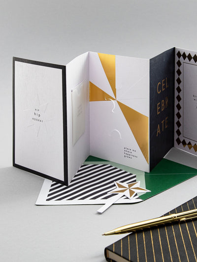 Next Hallmark Black White Gold Memento Luxe Premium Birthday Card- Buy online at McGrocer