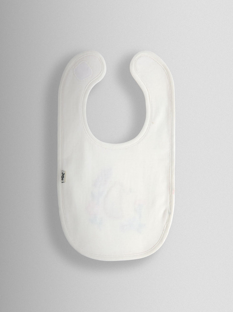 JoJo Maman Bébé cream hedgehog and bunny bibs 2-pack, UK version