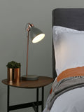 Dar Lighting Frederick task lamp grey satin copper - British product
