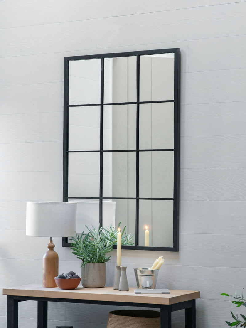 Garden Trading black Fulbrook mirror window pane style - British product