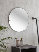 Next Garden Trading Black Adelphi Round Wall Mirror 55cm- Buy online at McGrocer