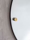 Garden Trading black Adelphi round wall mirror 55cm, UK version