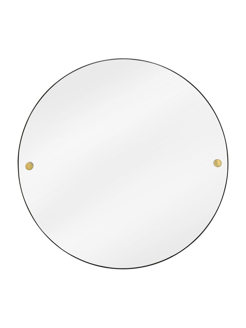 Garden Trading black Adelphi round wall mirror 55cm, UK version