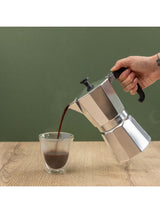 Next La Cafetiere Silver 9-Cup Moka Pot Stovetop Espresso Coffee Maker- Buy online at McGrocer