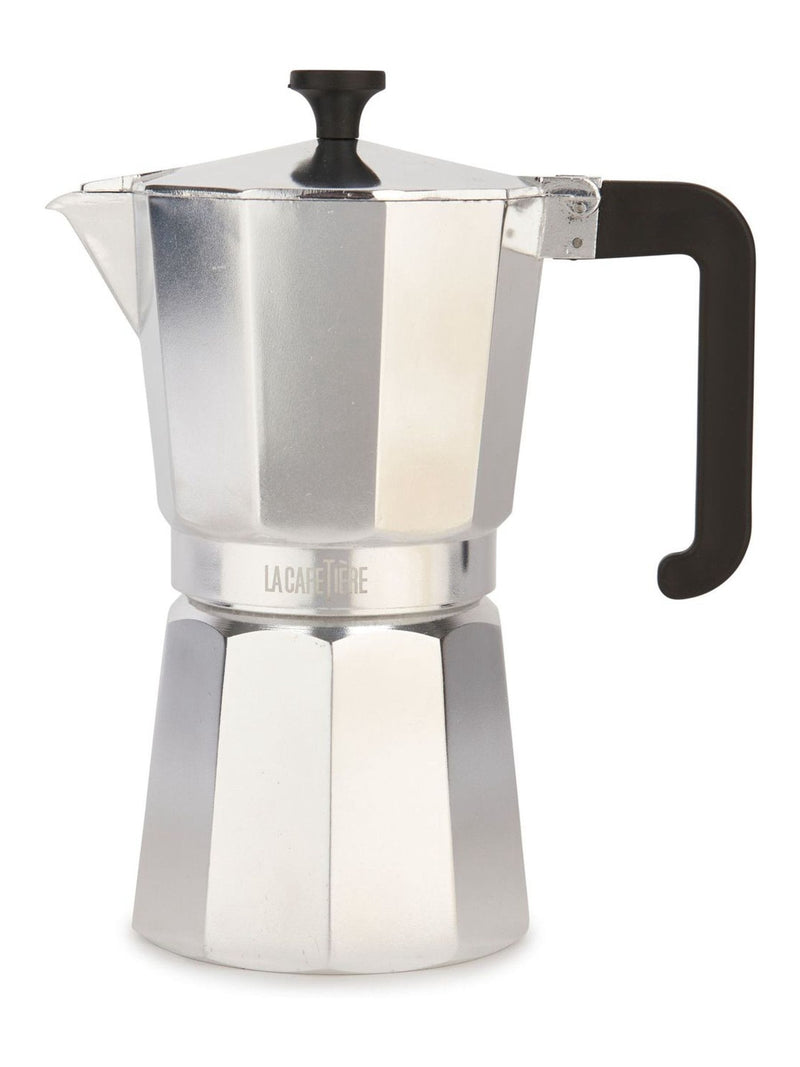 La Cafetiere silver 9-cup moka pot 470ml (British brand)